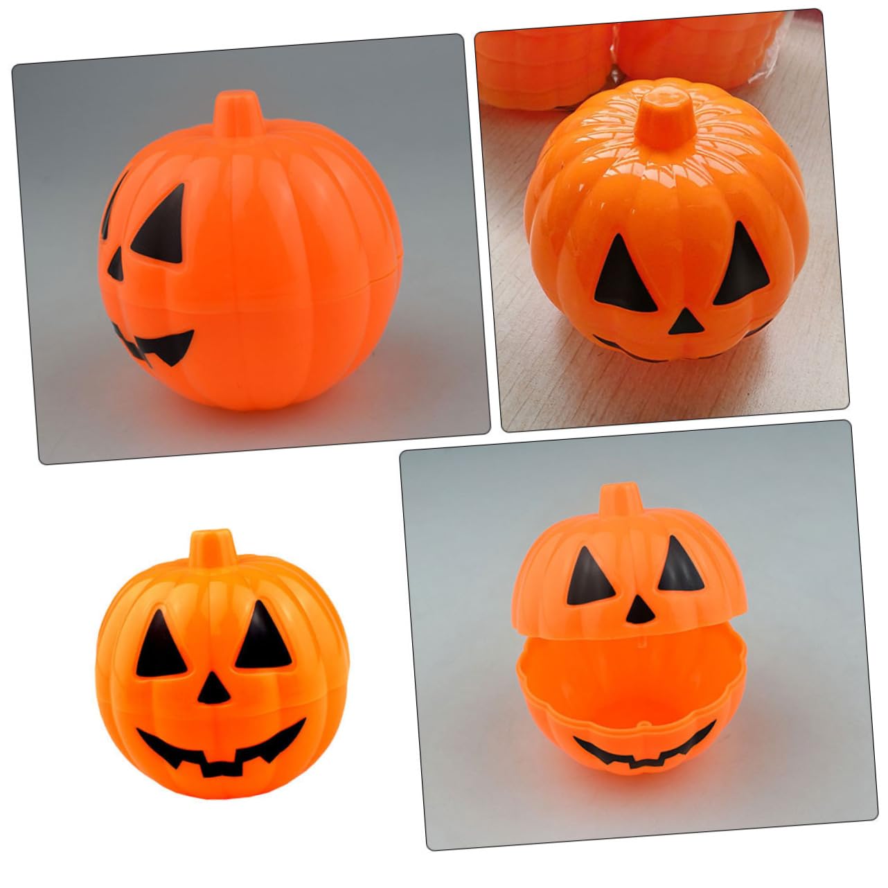 Amazon.co.jp: DECHOUS 40個ハロウィン南瓜型キャンディボックス 開閉